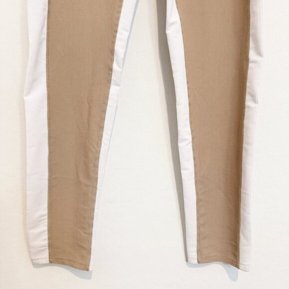 Beach Riot Colorblock Ribbed Athletic Leggings Activewear Gym Workout Neutral XL - Picture 5 of 13